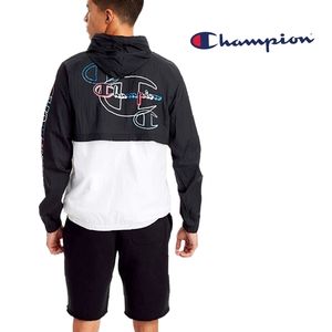 Champion Men's Colorblock Lightweight Manorak Nylon Jacket Size Medium